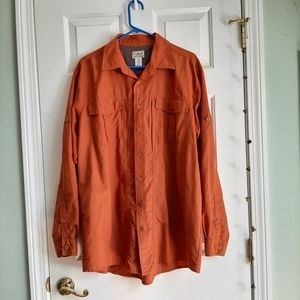 Men's L.L. Bean Hiking Shirt, X-Large Tall, Burnt Orange